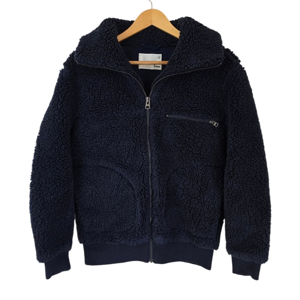 Aritzia Wilfred Free The Teddy Jacket In Navy Women's Size XXS
